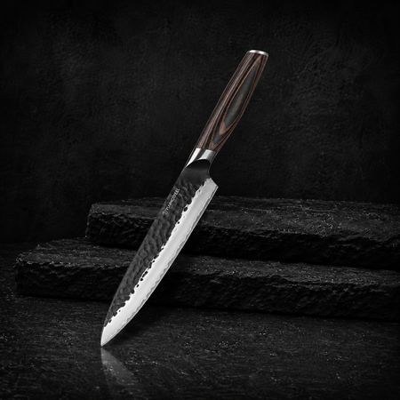 8-Inch Japanese Chef Knife - 3-Layer 9CR18MOV High Carbon Stainless Steel Professional Chef Knife - Gyuto Knife with Ergonomic Pakkawood Handle & Premium Gift Box