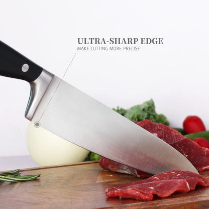 Diamosteel Chef's Knife, Premium 8-Inch Kitchen Knife with 5CR15MOV High Carbon Stainless Steel Ergonomic Handle, Cooking Knife for Cutting, Slicing & Dicing, Perfect Gift for Any Occasion